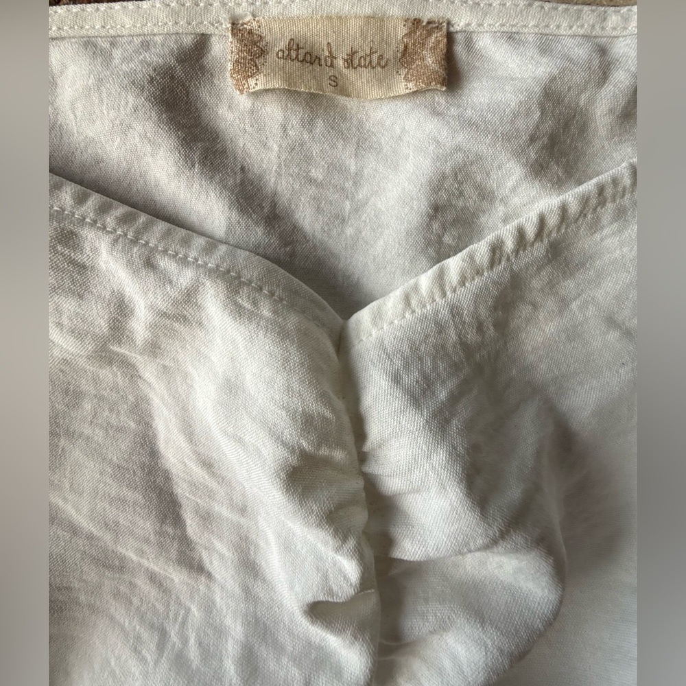 Altar'd State Cream Ruffle Sleeve Blouse - Picture 3 of 6